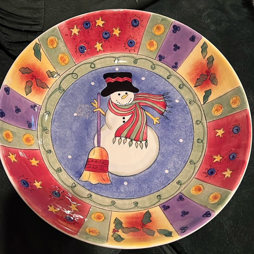 Sango Sweet Shop Christmas snowman pasta bowl